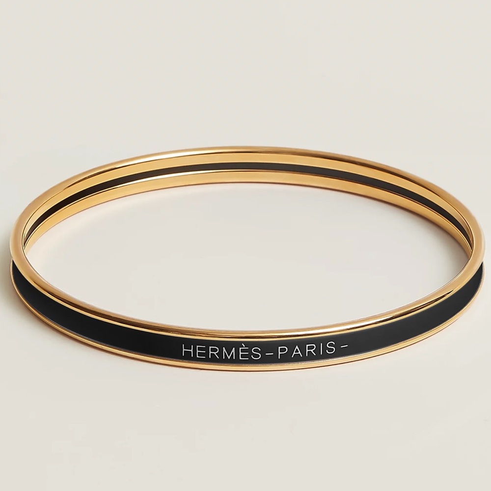 Hermes Uni Bangle - Black